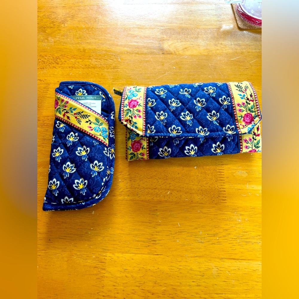 Vera Bradley Wallet and Eye glass case